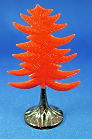 O/s - Plasticville - Ct - 6 Canadian Red & Brown Evergreen Tree - Htf -