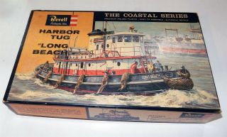 1964 Revell Harbor Tug Long Beach Model Kit H314:100 1/108 Scale Partially Built