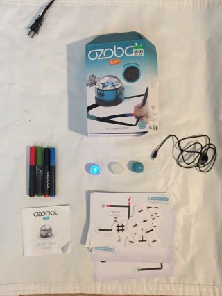 Ozobot 2.  0 Bit Starter Pack Smart Robot Toy Blue Stem Coding Robotics Club