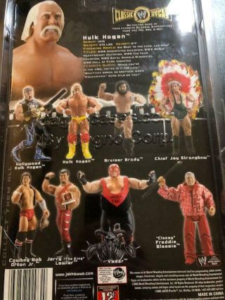 Hulk Hogan Autographed Jakks Classic Superstars Red and Yellow Hogan w/ case 2