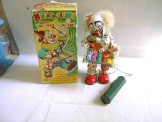 Old Japan Blinky The Clown Battery Op.  Toy Boxed