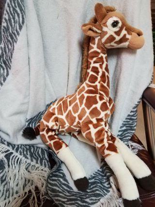 Fao Schwarz Large Plush Giraffe Animal Realistic Stuffed Toys R Us 2012 Plushie