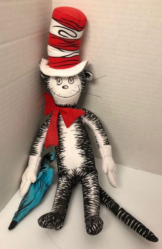 1994 Dr Seuss Cat In The Hat 16 " Cloth Plush Determined Productions Random House