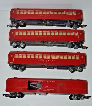 American Flyer 3 - 650 Haven Passenger,  1 - 718 Railway Express Agency Cars