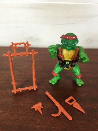 1988 Tmnt Teenage Mutant Ninja Turtles Raphael Soft Head 100 Complete Raph Pizza
