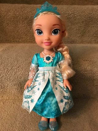 Disney Frozen Princess Elsa Light Up Talking And Singing Doll 14 " Euc