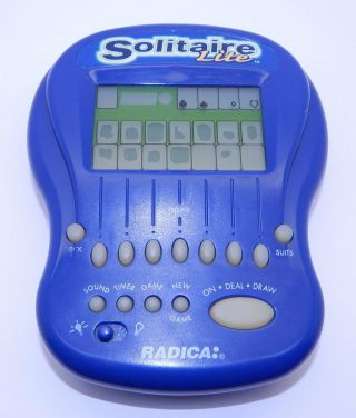 Electronic Hand - Held Game Blue Radica Solitaire Lite R12664