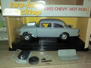 Ertl American Muscle 1955 Chevy Hot Rod Die Cast Car 1:18 Two Lane Blacktop