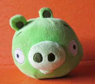 Green Pig 4” Or 10cm,  No Sound,  Angry Birds Plush Toy