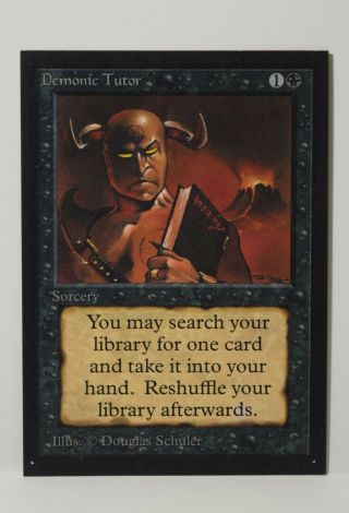 Mtg Magic The Gathering Card - Demonic Tutor - Collectors Edition