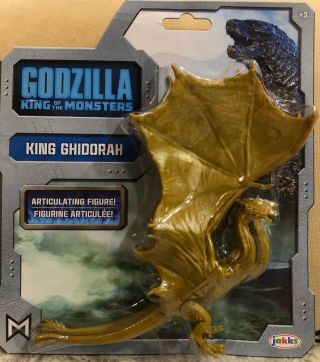 Jakks Godzilla King Of The Monsters 3.  5 " Inch King Ghidorah Articulating Figure
