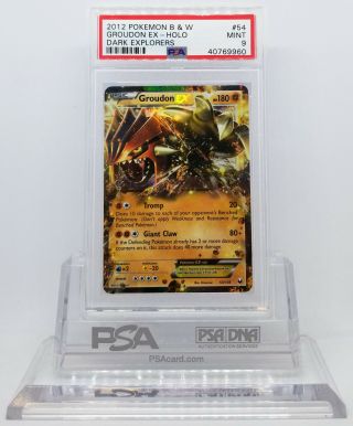 Pokemon Dark Explorers Groudon Ex 54 Ultra Rare Holo Foil Card Psa 9