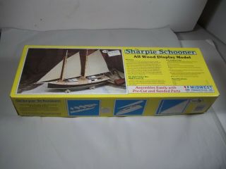 Pre Owned Nib Mid West Products The Sharpie Schooner Wooden Boat 968