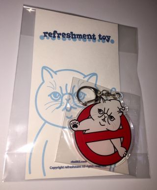 Refreshment Toy Ghostbusters Cat Plastic Keychain Sofubi Japan Curiocon 2017