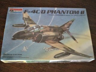 Monogram F - 4c/d Phantom Ii 1/72 Scale Model Kit Nib,  & Prepaid
