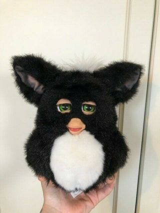 2005 Furby Black With White Belly & Green Eyes Tiger Electronics 2005