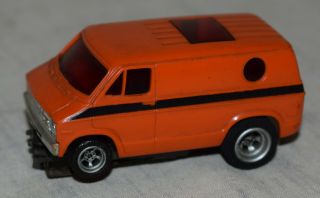 Vintage Aurora Afx Dodge Van Slot Car - Orange