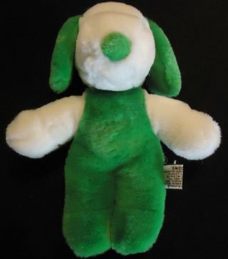 Vintage 1968 United Feature Determined Production Green 8 " Snoopy Plush