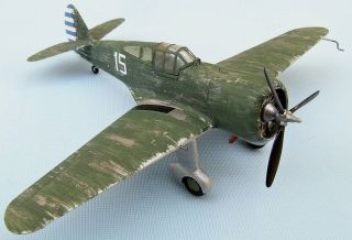 Curtiss Hawk H.  75m,  Chinese Air Force,  1940,  Scale 1/72,  Hand - Made Plastic Model