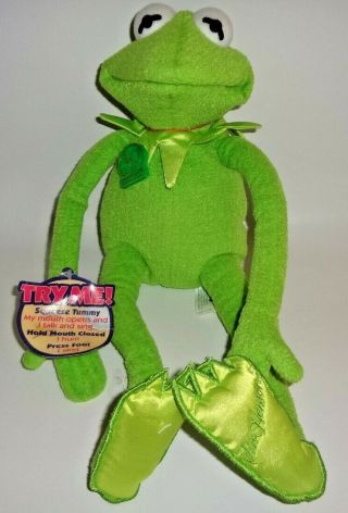 Vintage Kermit The Talking Frog Tyco 1999 Sesame Street 30th Anniversary W/ Tags