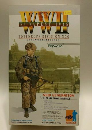 Dragon Wwii 1:6 Scale Model Budapest 1945 Totenkopf Division Nco Hermann Nrfb