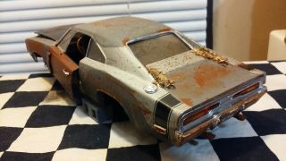 1/18 Scale Diecast Custom ERTL 1970 Dodge Charger R/T 