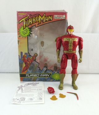 Talking Turbo Man 13.  5 " Figure Jingle All The Way Schwarzenegger Turboman