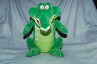 Disney Store Peter Pan Tick Tock Croc 14 " Green Plush Crocodile Alligator