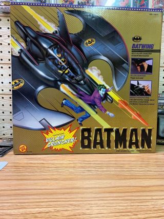 1989 Batman Batwing Villian Cruncher Vehicle By " Toy Biz " 4418