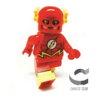 Christo7108 LEGO Custom The Flash Minifigure Authentic 6