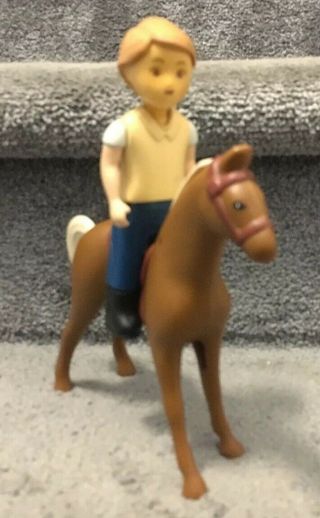 Little Tikes Vintage Dollhouse Boy Figure With Horse