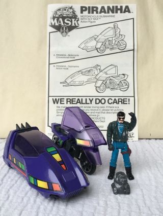 100 Complete Mask Toys Piranha Sly Rax Short Mask Instructions Kenner M.  A.  S.  K.
