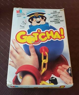 Vintage Gotcha Got ' cha 1984 Milton Bradley Game Complete CIB Box Dice 5