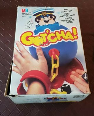 Vintage Gotcha Got ' cha 1984 Milton Bradley Game Complete CIB Box Dice 7
