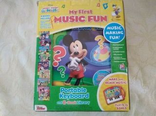 My First Music Fun Disney Jr.  Mickey Mouse Clubhouse Portable Keyboard 8 Books