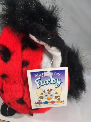 Tiger Furby Stuffed Toy Red With Black Dots 1999 Nanco With Tags 2