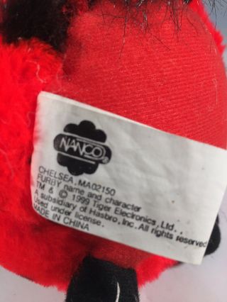 Tiger Furby Stuffed Toy Red With Black Dots 1999 Nanco With Tags 7