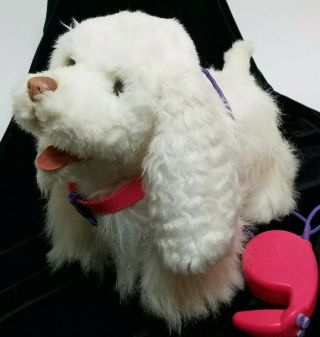 Fur Real Friends Get Up and GoGo My Walking Pup White Plush Dog Toy w/ Leash 2