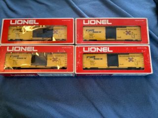 (4) Vintage O Scale Lionel Rail Box Car - 6 - 9767 - Blt 1 - 76