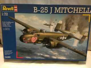 Revell Model Kit 1/72 Scale B - 25j Mitchell Aircraft Wwii Bomber Nose Version