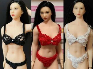 1/12 Scale Female Lace Underwear Panties Clothes Set Fit 1/12 Scale Body