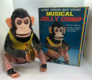 Musical Jolly Chimp Battery Operated Multi Action Toy Cymbal Monkey W/ Box
