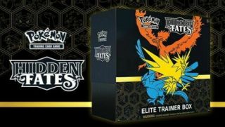 Pokemon TCG Hidden Fates Elite Trainer Box Factory SHIPS 9/20 2