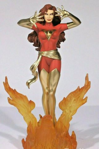 Marvel Heroes Corgi 1:12 Scale Dark Phoenix Hand Painted Metal Statue Nib W/