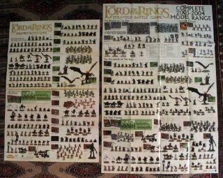 Lord Of The Rings Sbg Model Range Promo Posters X2 2004 Games Workshop Rare