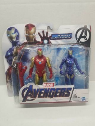 Marvel Avengers Endgame Mcu Iron Man & Rescue 6in Action Figure Pack