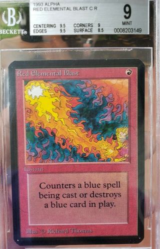 Vintage Magic | BGS 9 MTG Alpha Red Elemental Blast,  w/2x 9.  5, 2