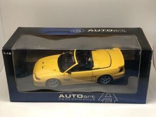 1999 Ford Mustang Saleen S351 Coupe Convertible Yellow 1:18 Diecast Autoart 115