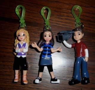 Set Of 3 - Nickelodeon Icarly Mini Figure Clip - Ons Carly Sam Freddie Exccond