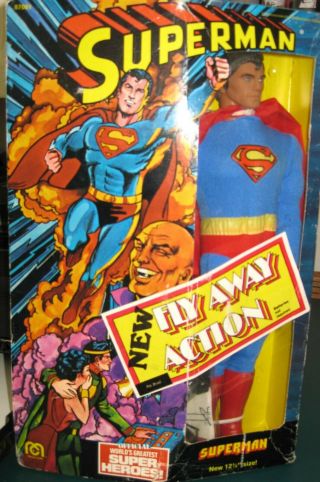 Vintage 1977 Mego Superman 12 1/2 " Fly Away Action Figure